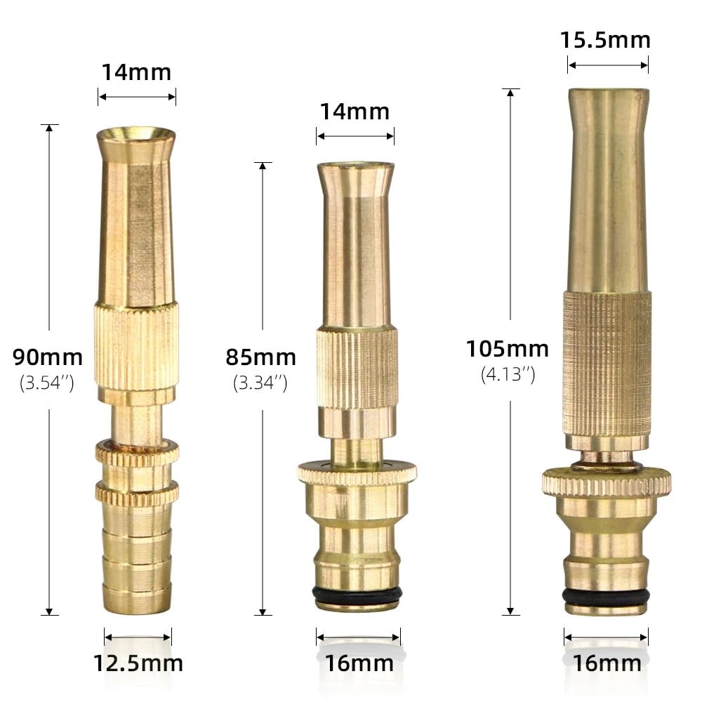 1 szt. mosiężny regulowany pistolet natryskowy - wielofunkcyjna dysza ogrodowa i do mycia samochodu (90 mm)