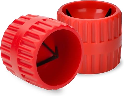 Paquete de 2 tubos de escariador interior y exterior, herramienta de chaflán de cobre para PVC, PPR, cobre, latón, tubería de aluminio, 1.57