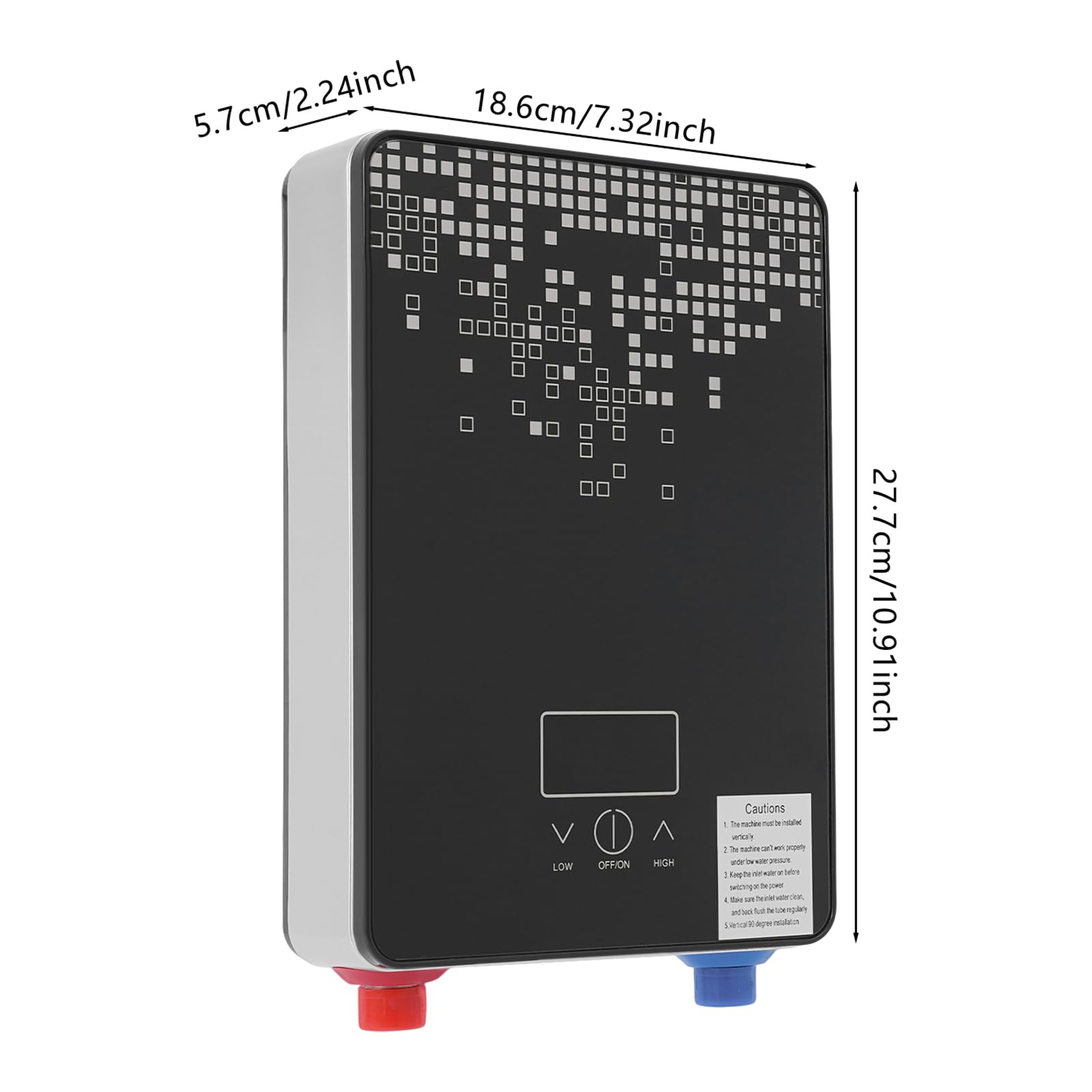 Scaldacqua istantanea da 6500 W, scaldabagno elettrico con display a LED, per doccia e cucina, caldaia compatta con riscaldamento istantaneo per casa, hotel e aziende commerciali