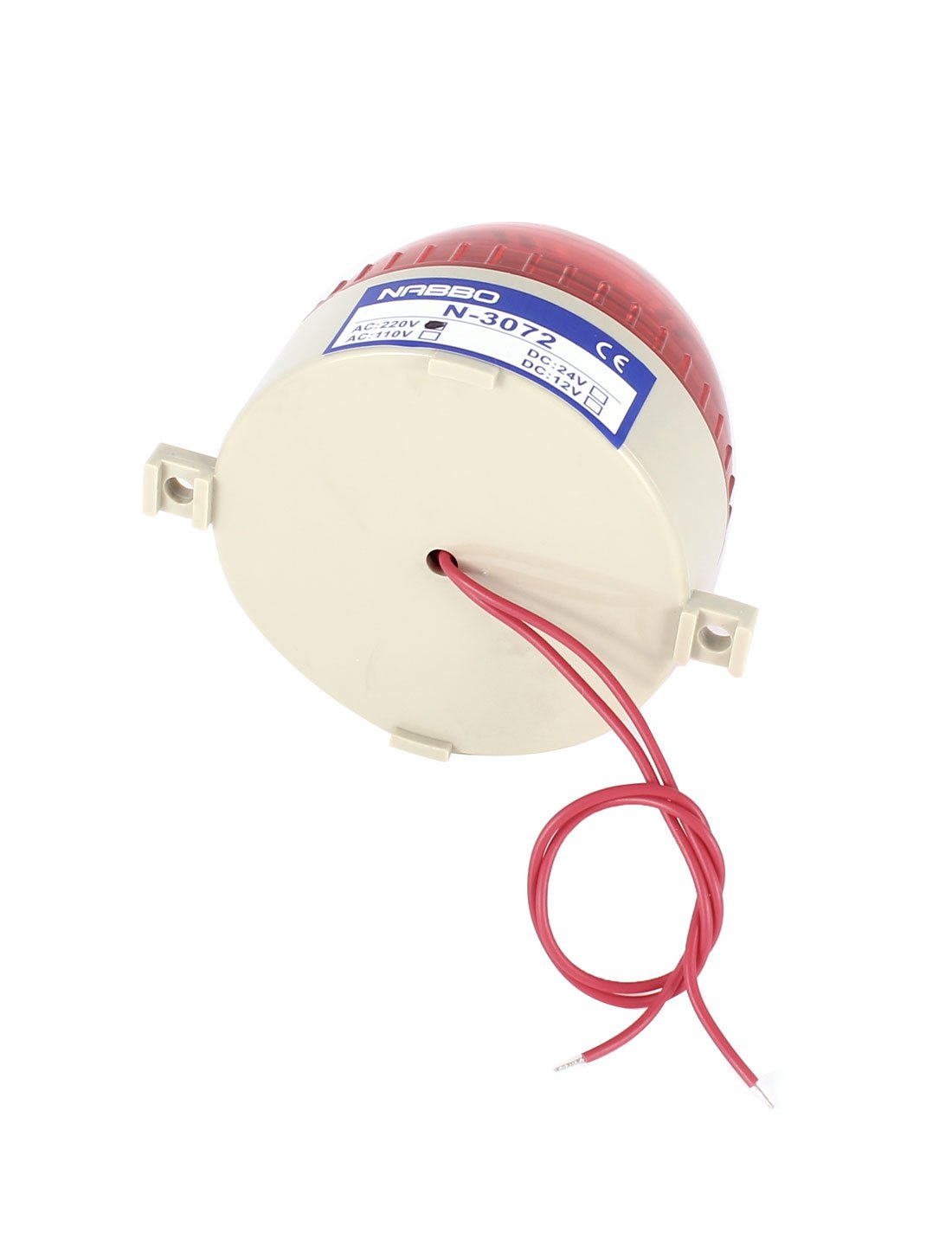 sourcing map Industriel AC 220V Rouge LED Avertissement Clignotant Signal Ampoule Lampe Tour N-3072