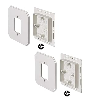 Arlington 8081F Siding Kit for Fixtures and Receptacles, Cover with Flanges, (Pack of 2) White