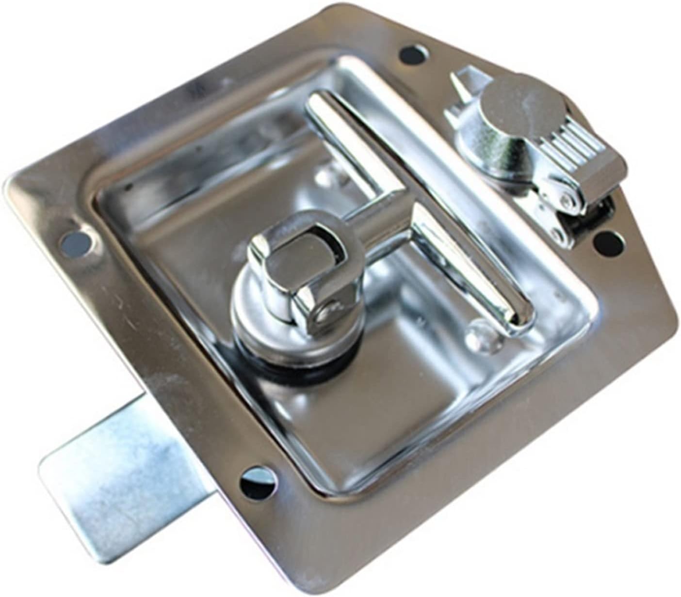 Stainless Cabinet Handle Lock for Truck Bus RV Trunk Boat Car Eletrical Storage Box Train MS211 1Pcs(Flat piece)