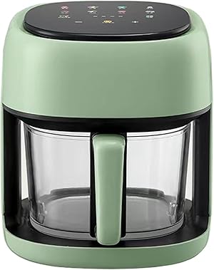Freidora Aire 4,5L sin Aceite con Ventana de Vidrio 360°, Air Fryer multifunción 1350W con Control táctil y Temperatura Ajustable para Cocina Saludable,One Size,A