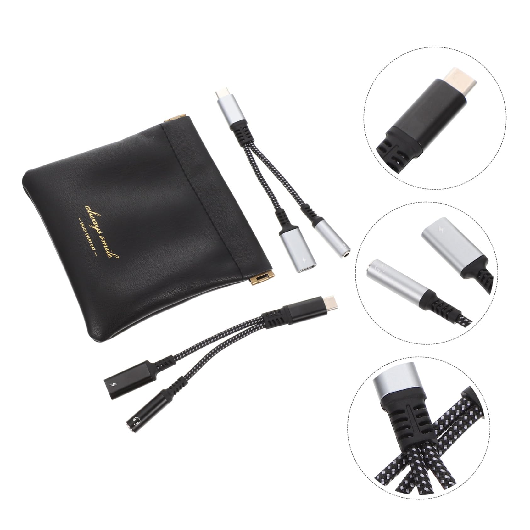 Gatuida Cable a de de Tablets Compatible Interfaz Mayoría Móviles y Adaptador Tipo C 3,5 Mm Compacto USB C, Hecho de Aleación de Aluminio para Auriculares