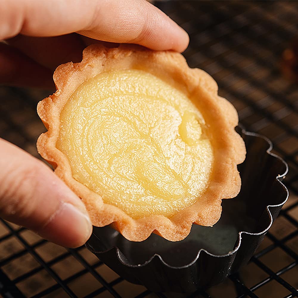 12 moldes antiadherentes para tarta de huevo, moldes antiadherentes, moldes para magdalenas, moldes para hacer tartas, herramientas reutilizables para hornear en cocina