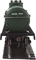 Vista 4 de Walthers Trainline HO Escala Modelo British Columbia Railway Tank Car, verde/amarillo/blanco