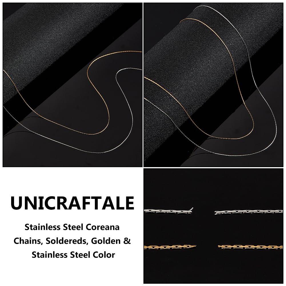 UNICRAFTALE Chaîne De Bijoux En Acier Inoxydable 10 M - 0,7 Mm Chaîne De Collier Et Bracelet Pour Homme Et Femme