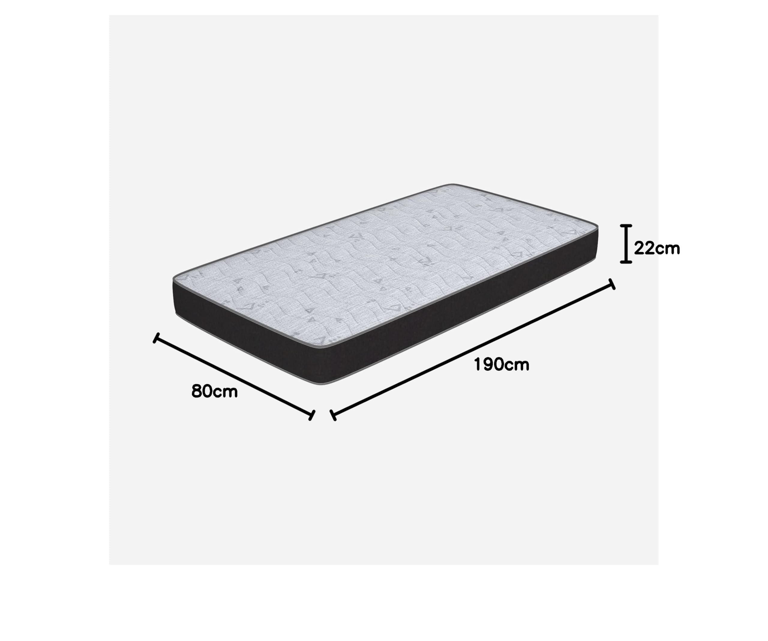 miasuite i sogni italiani Materasso singolo 80x190 alto 22 cm in waterfoam ortopedico con dispositivo medico summit