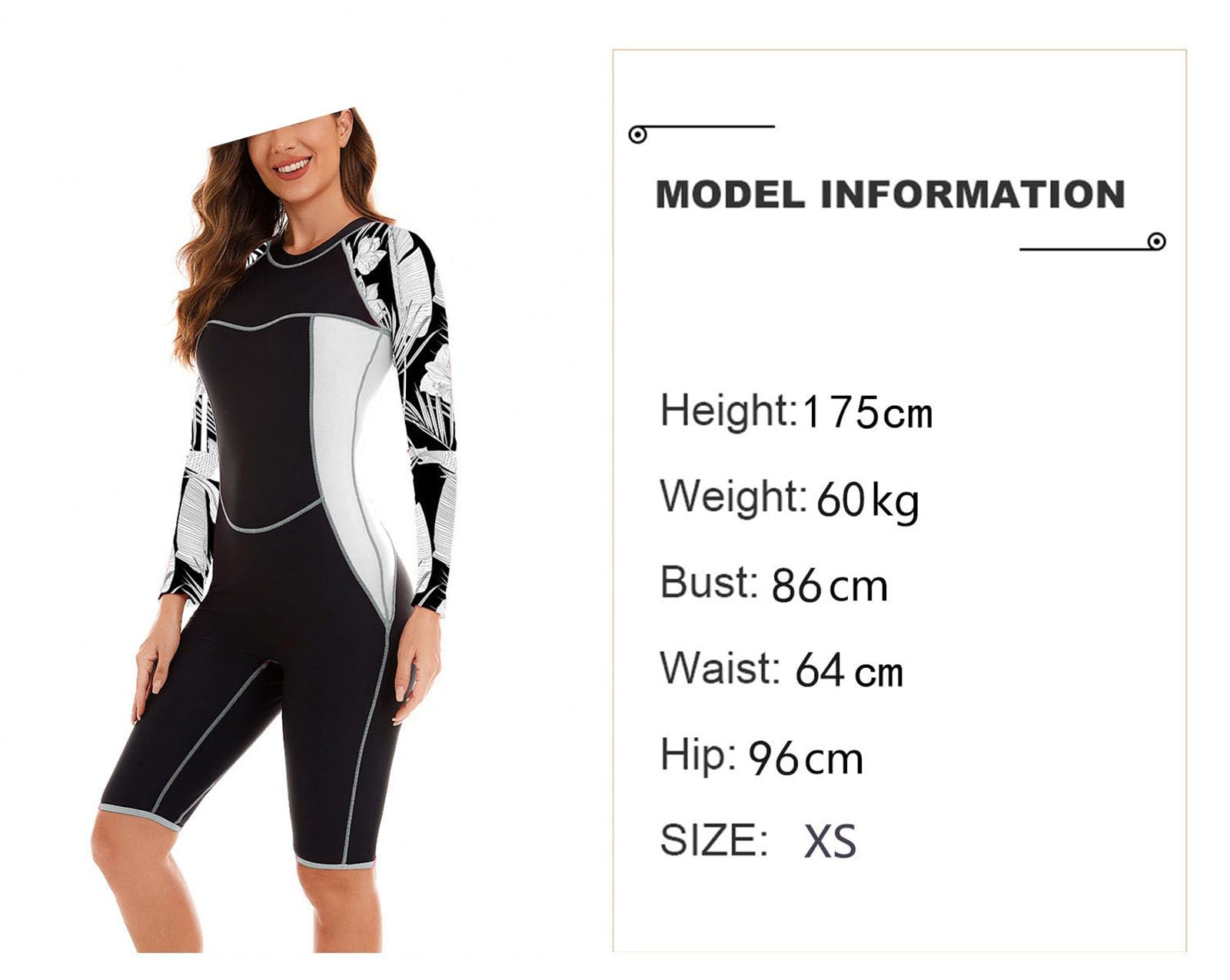 AQQYA Boyleg Rashguard für Damen, LSF 50+, UV-Schutz, langärmelig, hoher Halsausschnitt, gepolstert, Surf-Badeanzug