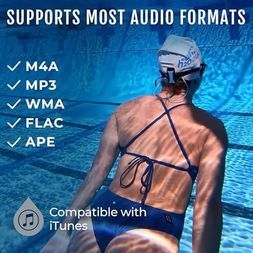 H2O Audio Stream 3 PRO and Surge S+ Earbuds - Multi-Sport Waterproof Music Player & Ear Headphones - Bluetooth for Above Ground, MP3 for Swimming- Playlist+ App Included - Blue - Image 4