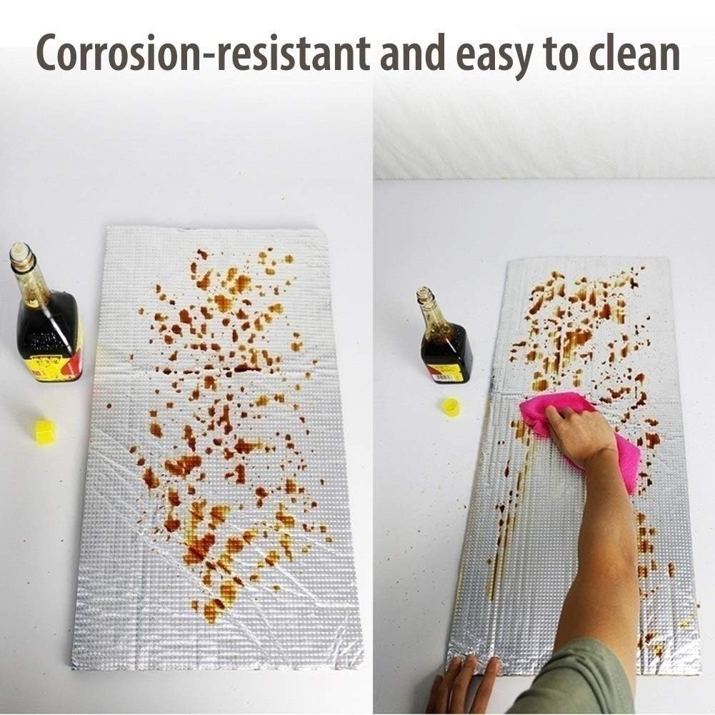 LSXIAO Aislamiento Acústico/Aislamiento Térmico De Algodón, Almohadilla De Algodón De 5mm De Espesor Película De Papel De Aluminio Impermeable Incombustible Compresiva Con Adhesivo