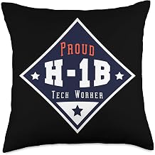 Proud H1B Visa Tech Worker and future immigrant Throw Pillow