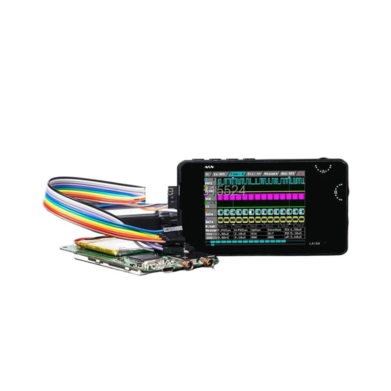 Cyfrowy analizator logiczny LA104, wyświetlacz 2,8", 4-kanałowy, programowalny oscyloskop SPI IIC UART, maksymalna częstotliwość próbkowania 100 MHz.(Standard)