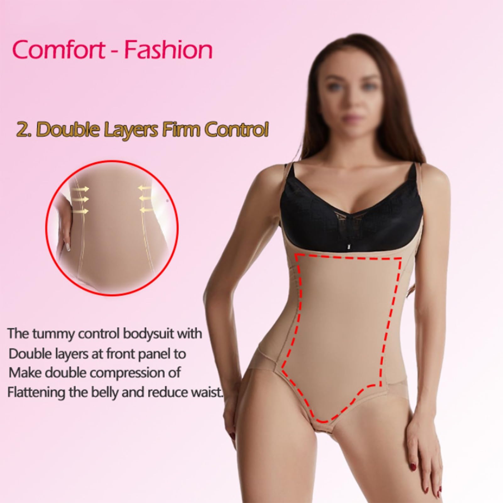 MOCHAMIK Bielizna wyszczuplająca, bielizna modelująca Push Up Seksowne bezszwowe body gorsetują talię Butt Lifter Body wyszczuplają brzuch