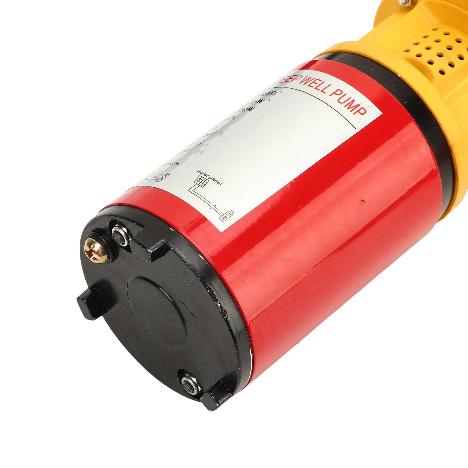 Bomba de pozo profundo de CC de 400 W, 18 m de elevación, 6 m³/h, sumergible y solar, con junta de salida de 1 pulg., 1,5 pulg. y 2 pulg., CC 48 V