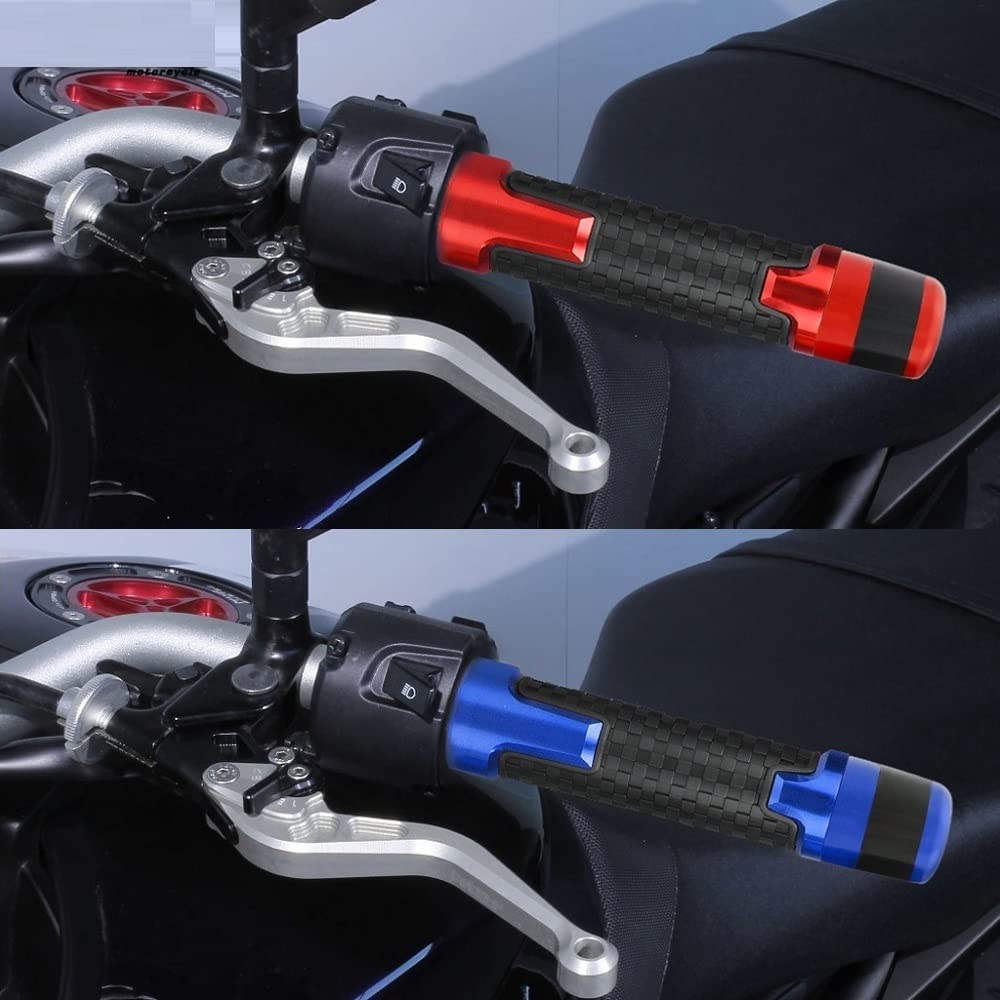 Für Yamaha XJR1200 XJR1300 XJR 1200 1300 XJ-R Motorrad Lenker Handgriffe Anti Skid Lenkerkappe Enden Stecker CNC Aluminium Zubehör Griffstange (Farbe : Schwarz)