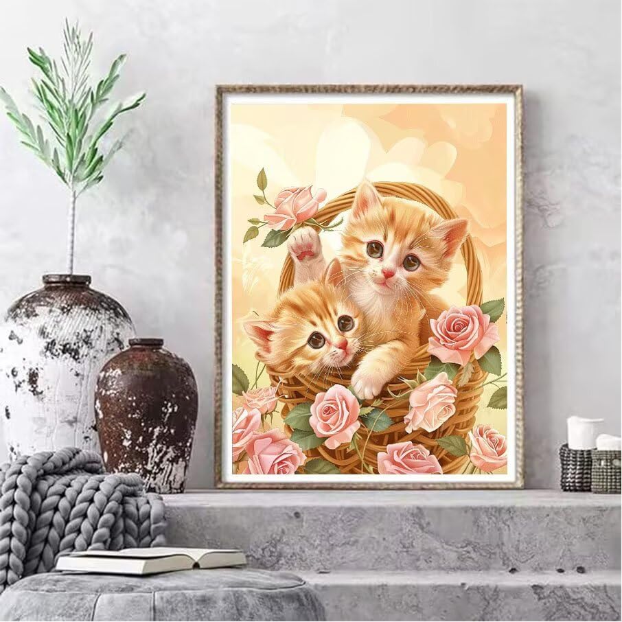 Diamond painting adulte chat kit peinture diamant DIY pour broderie 5D de point de croix - 2