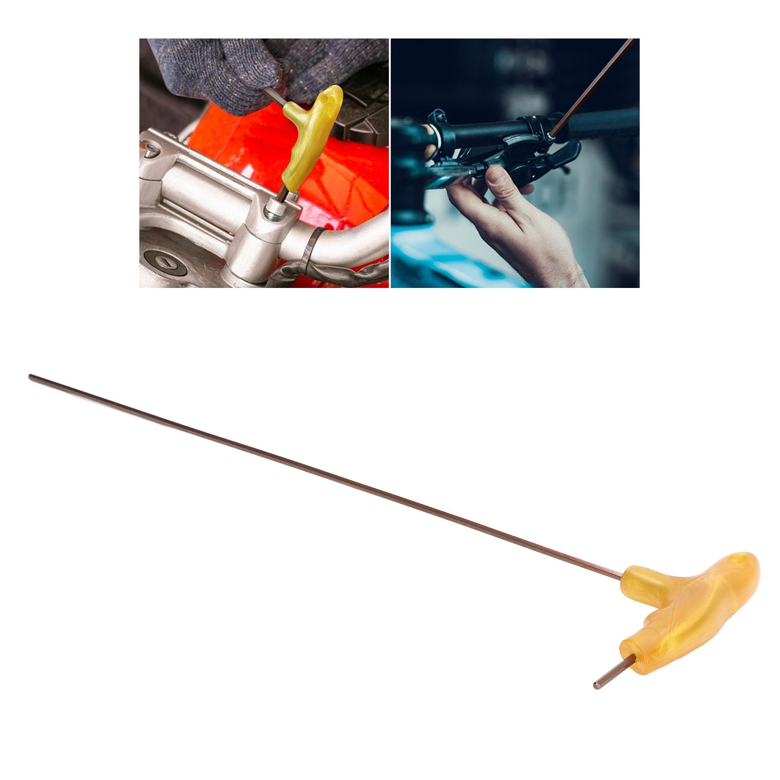 T Handle Wrench Universal, 3mm Hex Screwdriver Tee Wrench, 400mm Long Arm for Maintenance, Alloy Steel Tool