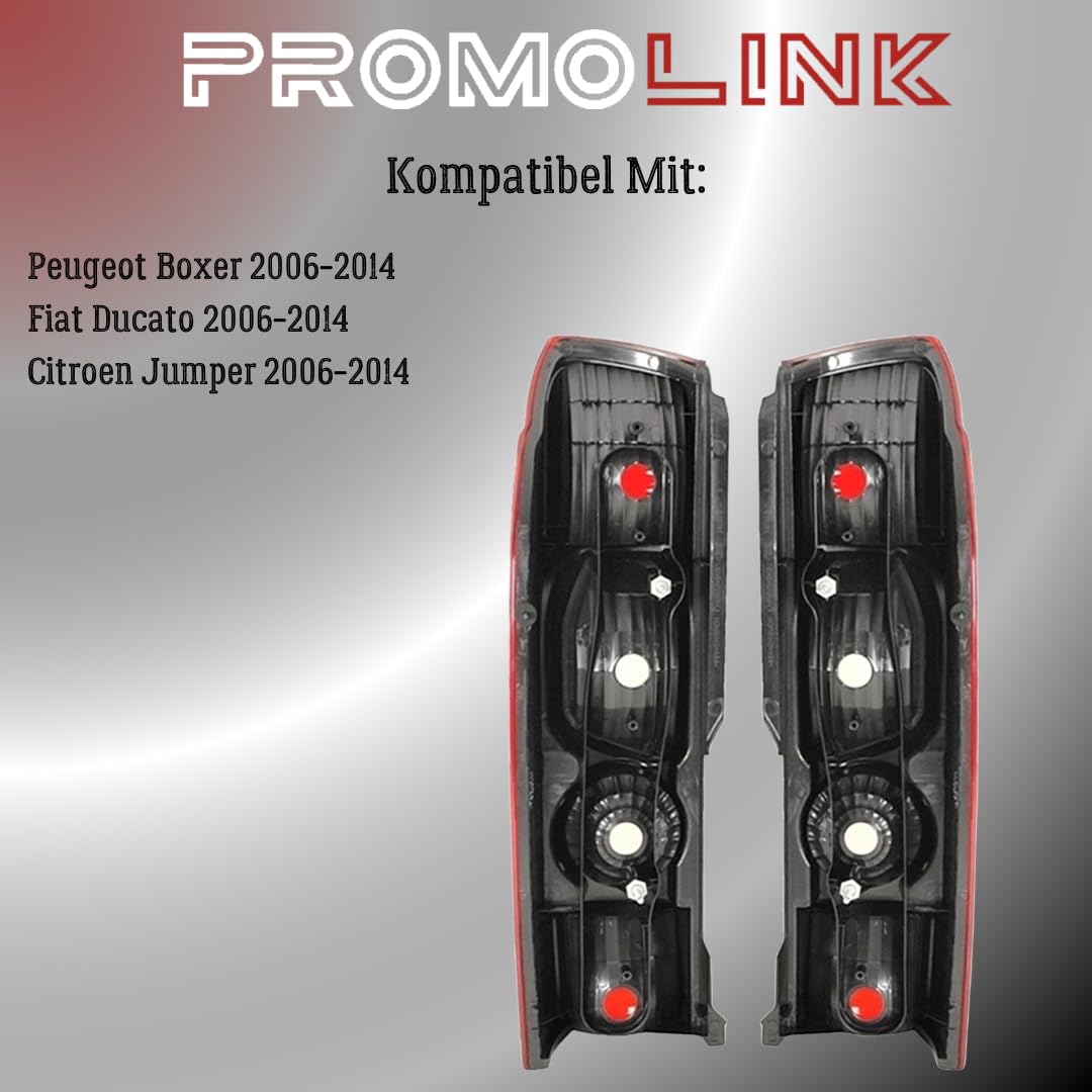 Fanale posteriore compatibile con Peugeot Boxer Citroen Jumper Fiat Ducato 2006-2014 sinistra destra 1344050080 1606664280 6350CL (sinistra)