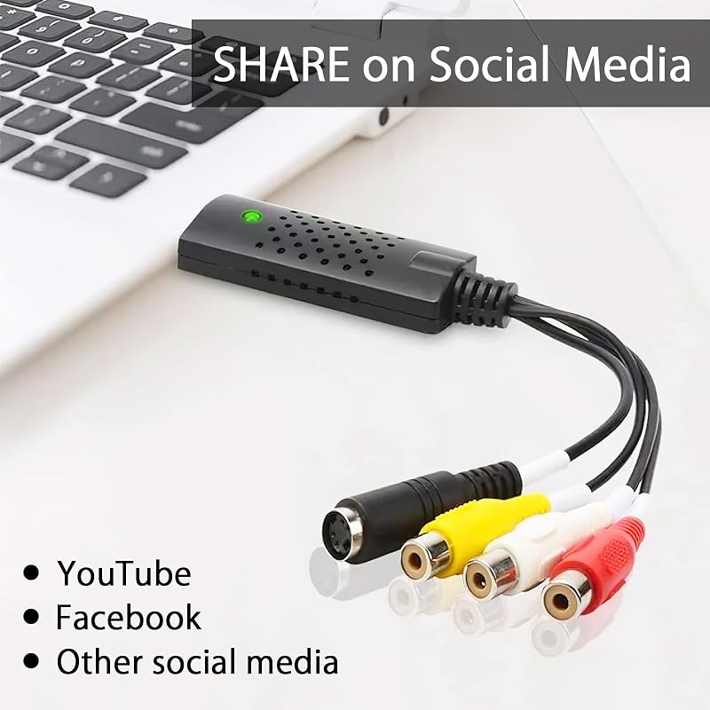 HENGBIRD USB 2.0 Videó Digitalizáló Konverter VHS Kazetta DVD Átalakító Analóg Digitális Adapter Windows Mac Kompatibilis