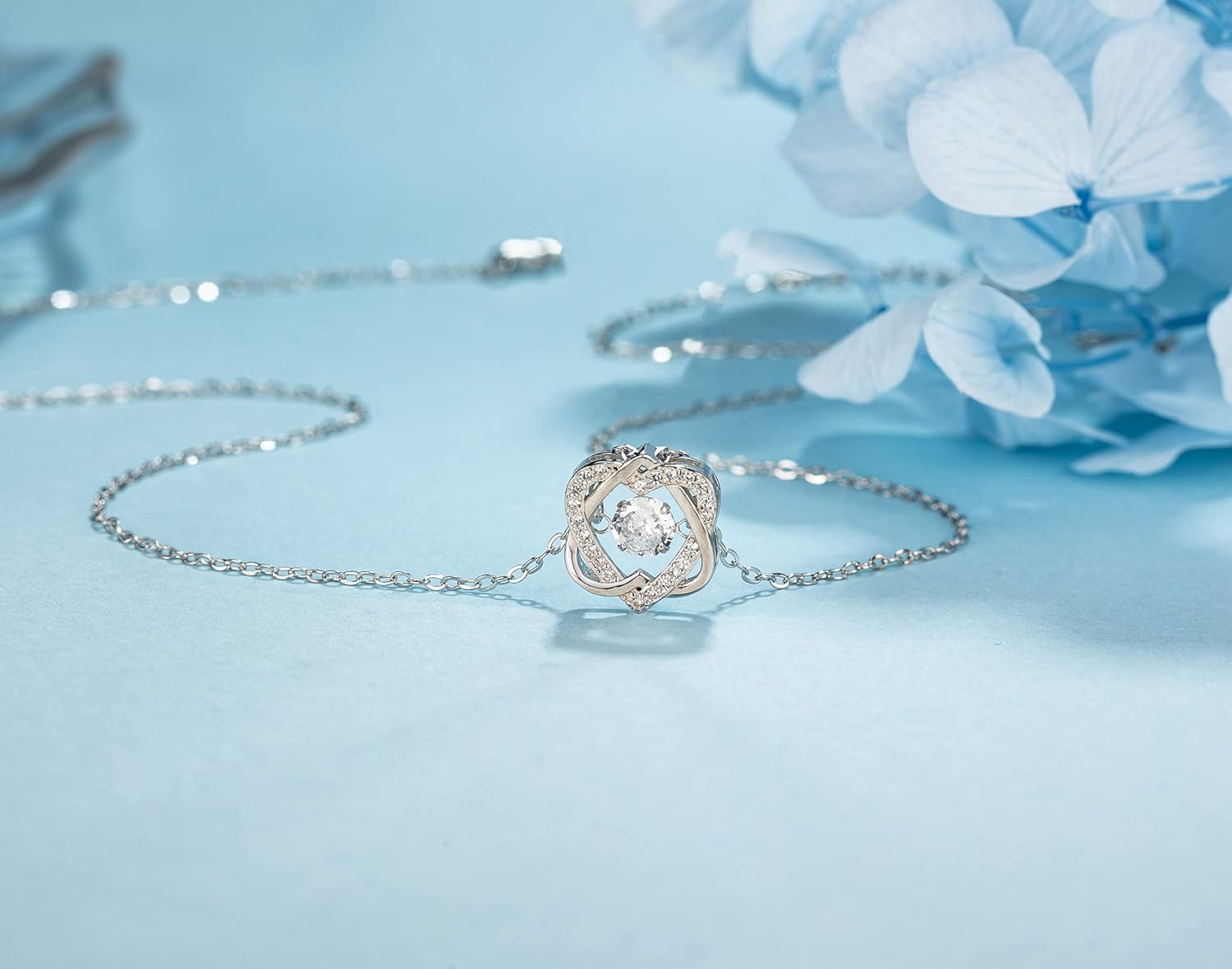 Graduation Gifts for Her 2026 College, Sterling Silver Two Interlocking Infinity Heart Necklace, Inspirational Graduation Gift, High School Graduate Gifts for Best Friend or Daughter - Image 2