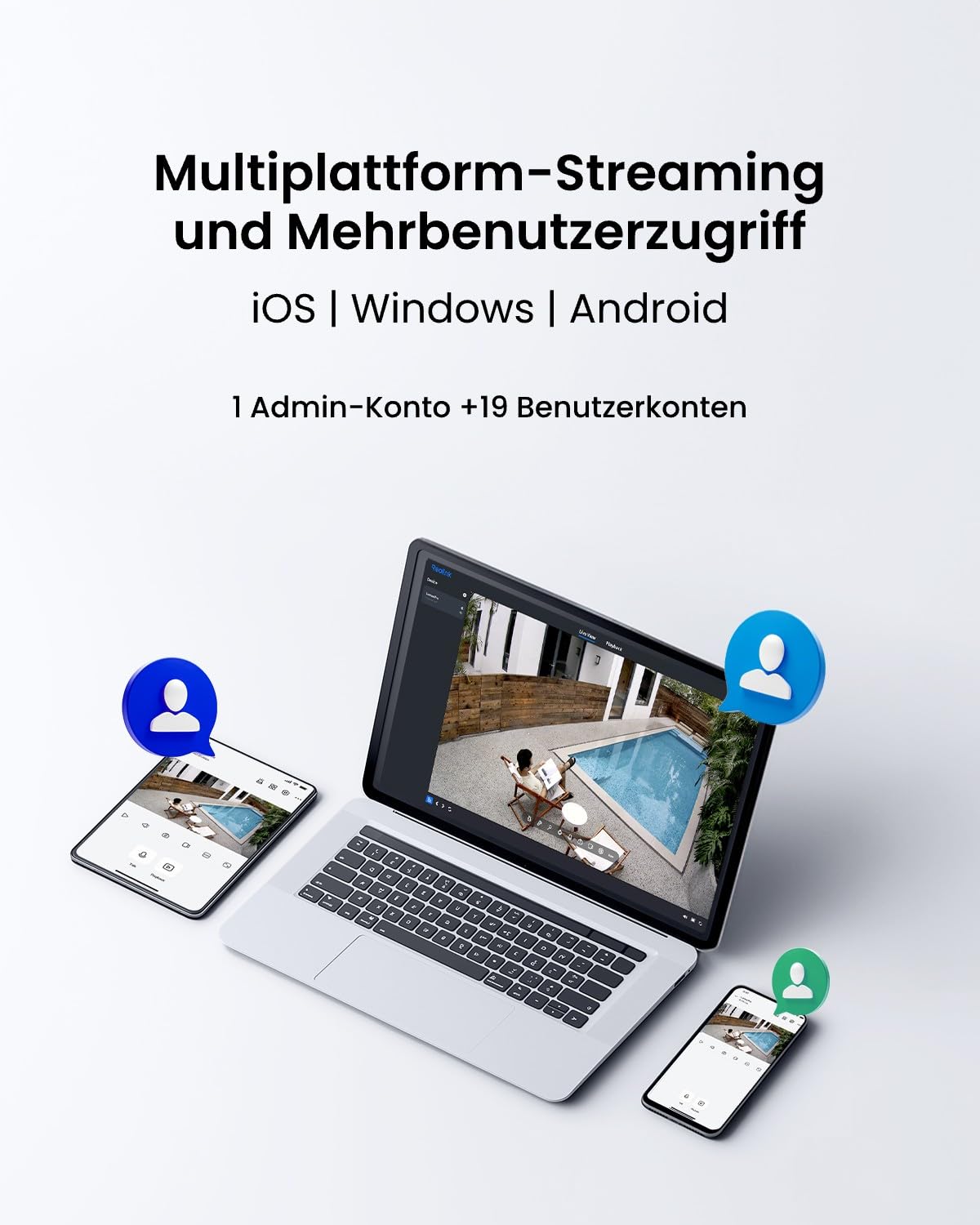 Reolink 4K Wi-Fi 6 Überwachungskamera Aussen mit 2,4/5GHz Dual-Band Wi-Fi | Farb-Nachtsicht, Plug-In WLAN Kamera Outdoor mit 24/7-Aufzeichnung, Intelligente Erkennung, Sirene, Wetterfest, Lumus Pro