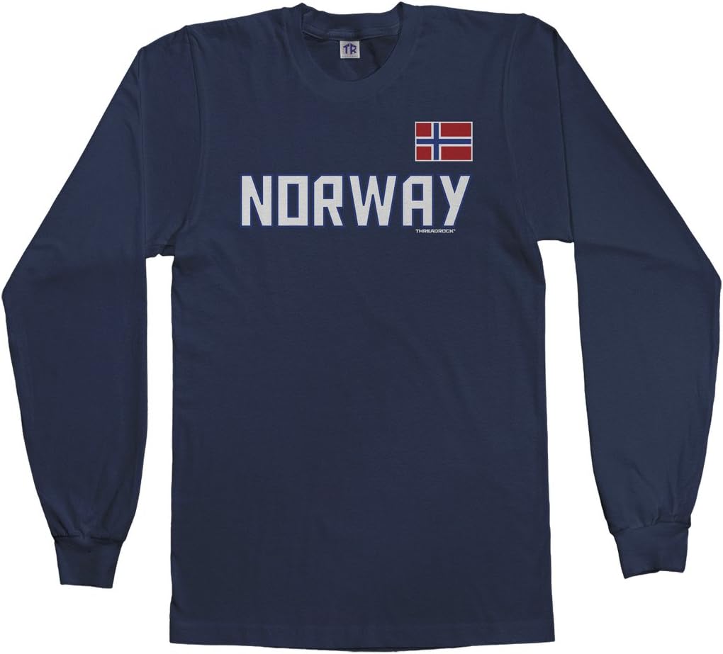 Threadrock Men's Norway National Pride Long Sleeve T-Shirt