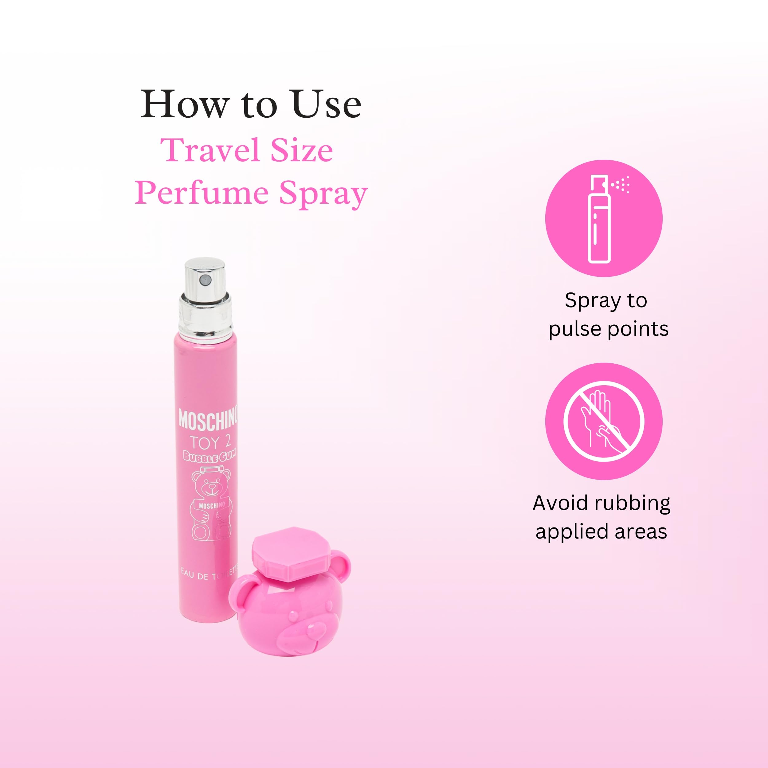 Moschino Toy 2 Bubble Gum Perfume for Women Mini EDP Spray 0.3 Ounce