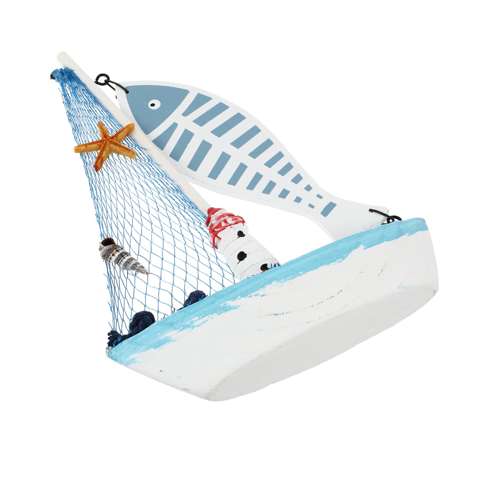 DOITOOL 1Pc Fish Sailboat Decor Delicate Net Sailing Decoration for Home Crafts Nautical Beach Ornaments Stylish Coastal Tabletop Accent Present Occasion