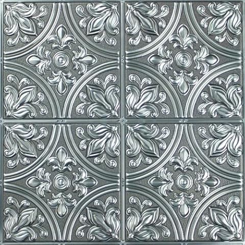 RoomMates TIL4624FLT StickTiles Silver Tin Peel and Stick Tile Cover