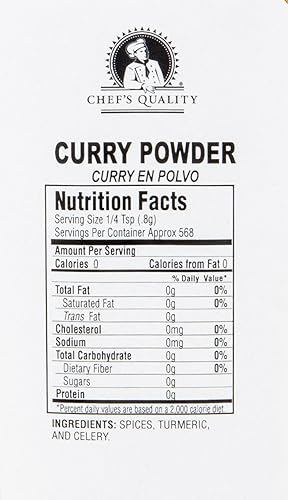 Miniatura 2 de Condimento en polvo de curry sin MSG añadido 1 libra - Calidad de chef, 16 oz