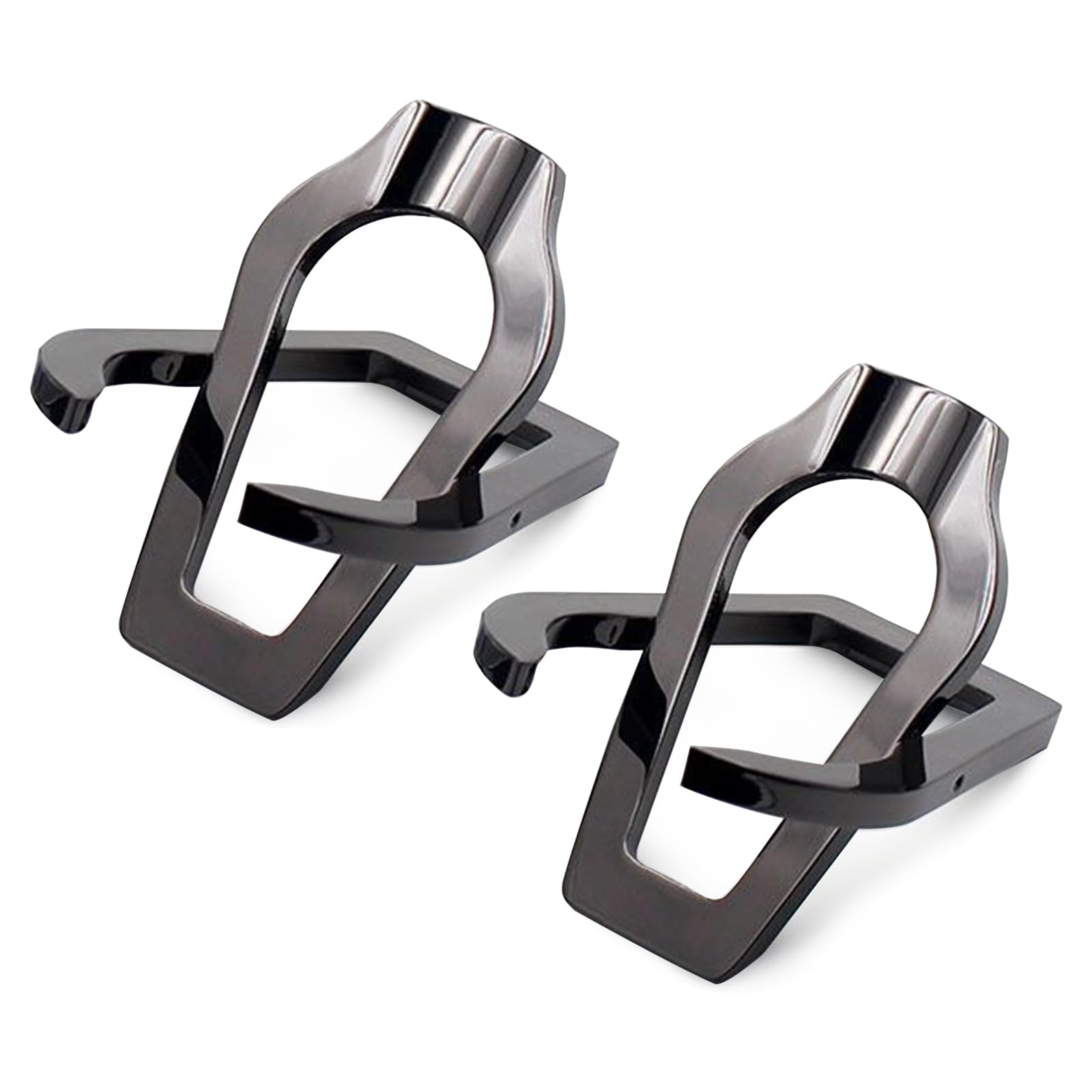 DANHAN Tobacco Smoking Pipe Stand, Stainless Steel, Portable Foldable, Black - 2 Pack