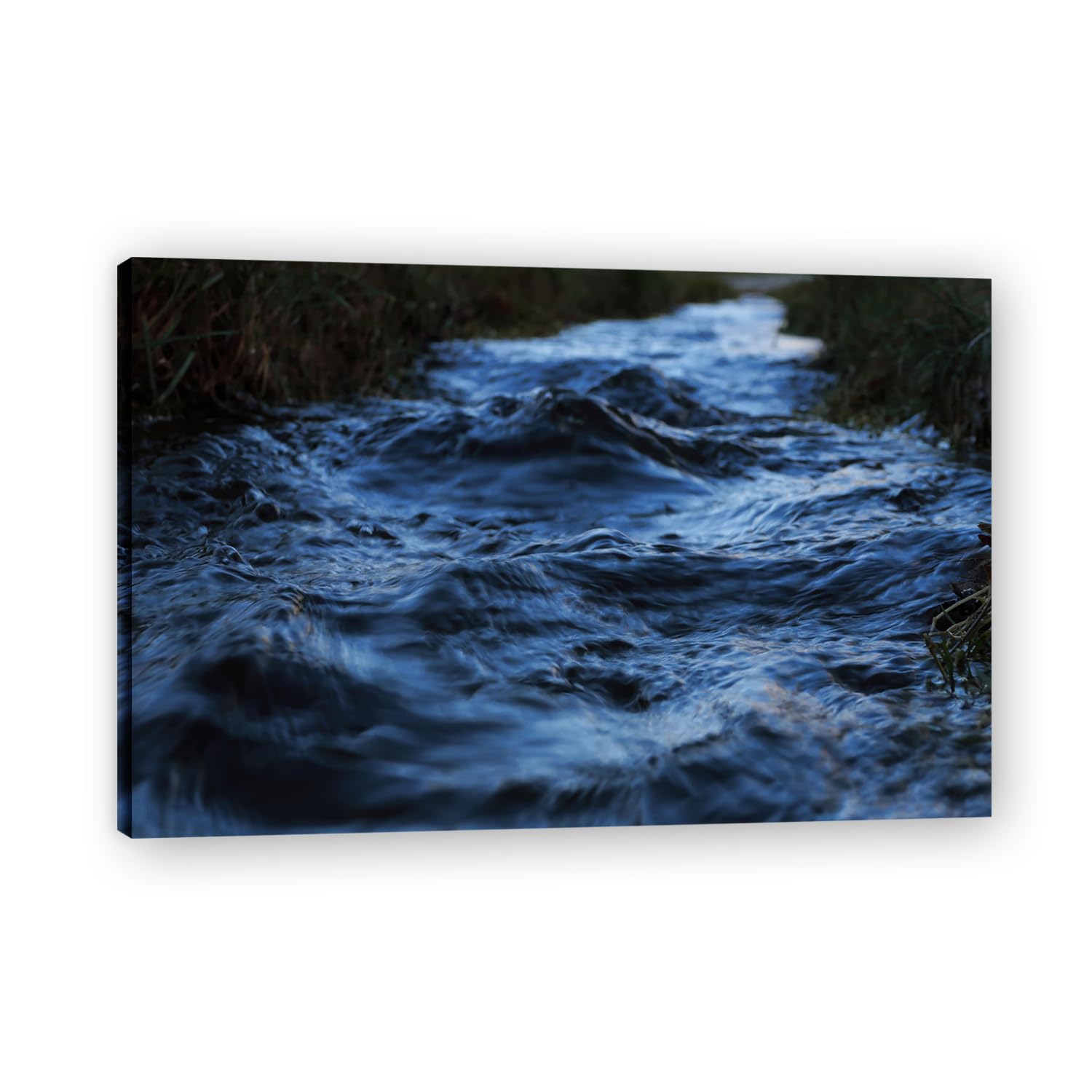 VHdfgTY Rushing WaterNature Landscape Wall Art Canvas Mountain Scenery Print Home Decoration 80x120cm Framed