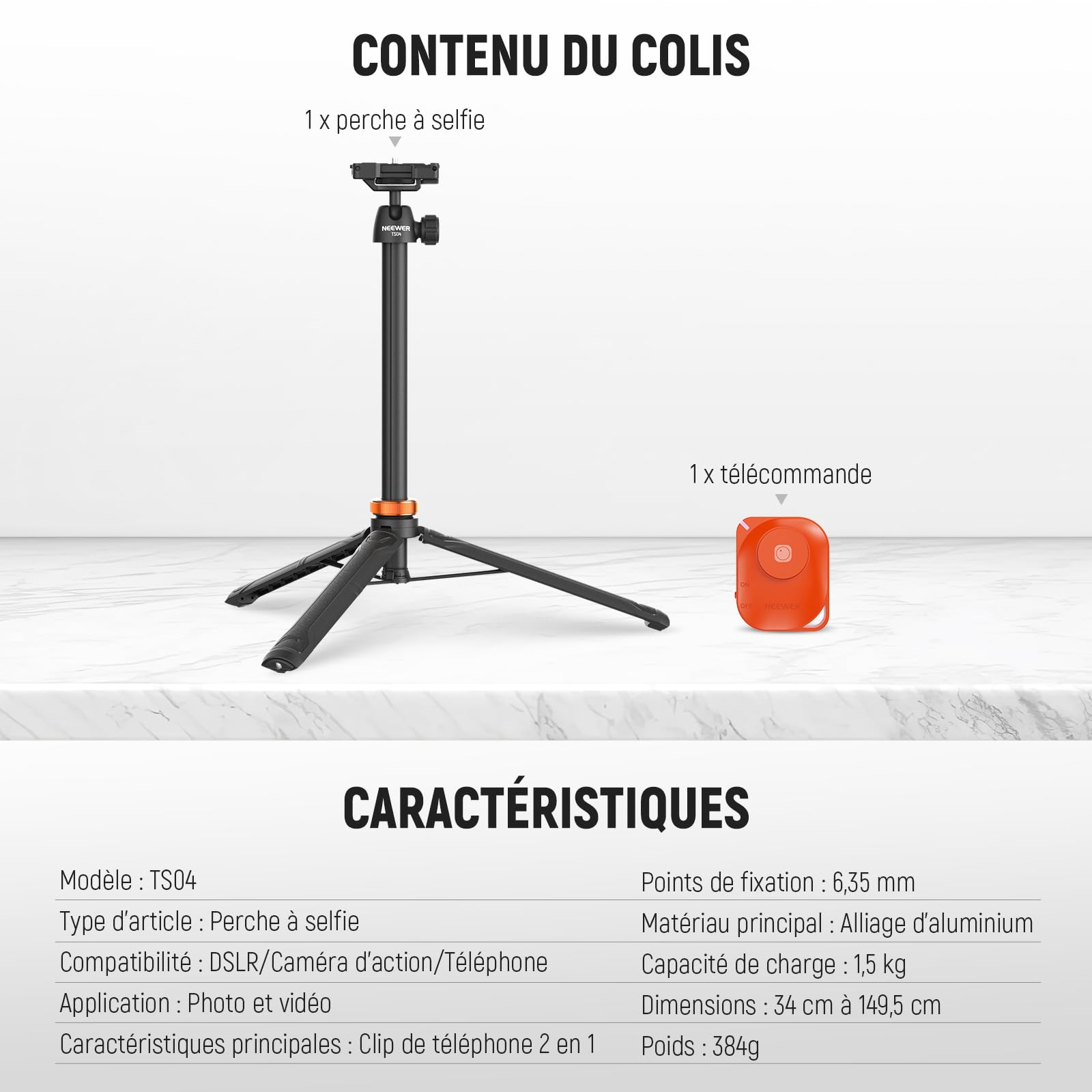 Neewer NC013 Câble d'alimentation USB C vers CC 100 W Compatible avec Starlink Mini, 3 m, 16 AWG 20 V, câble d'entrée de Type C vers CC pour Chargeur Portable 100 W + PD étanche à l'eau
