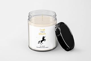 SpreadPassion I Wish I was a Unicorn so I Could stab Idiots with My Head Candle - Soy Wax Candle - Hand Poured Candle - 9 oz Vanilla-Scented Candle - Candle Jar