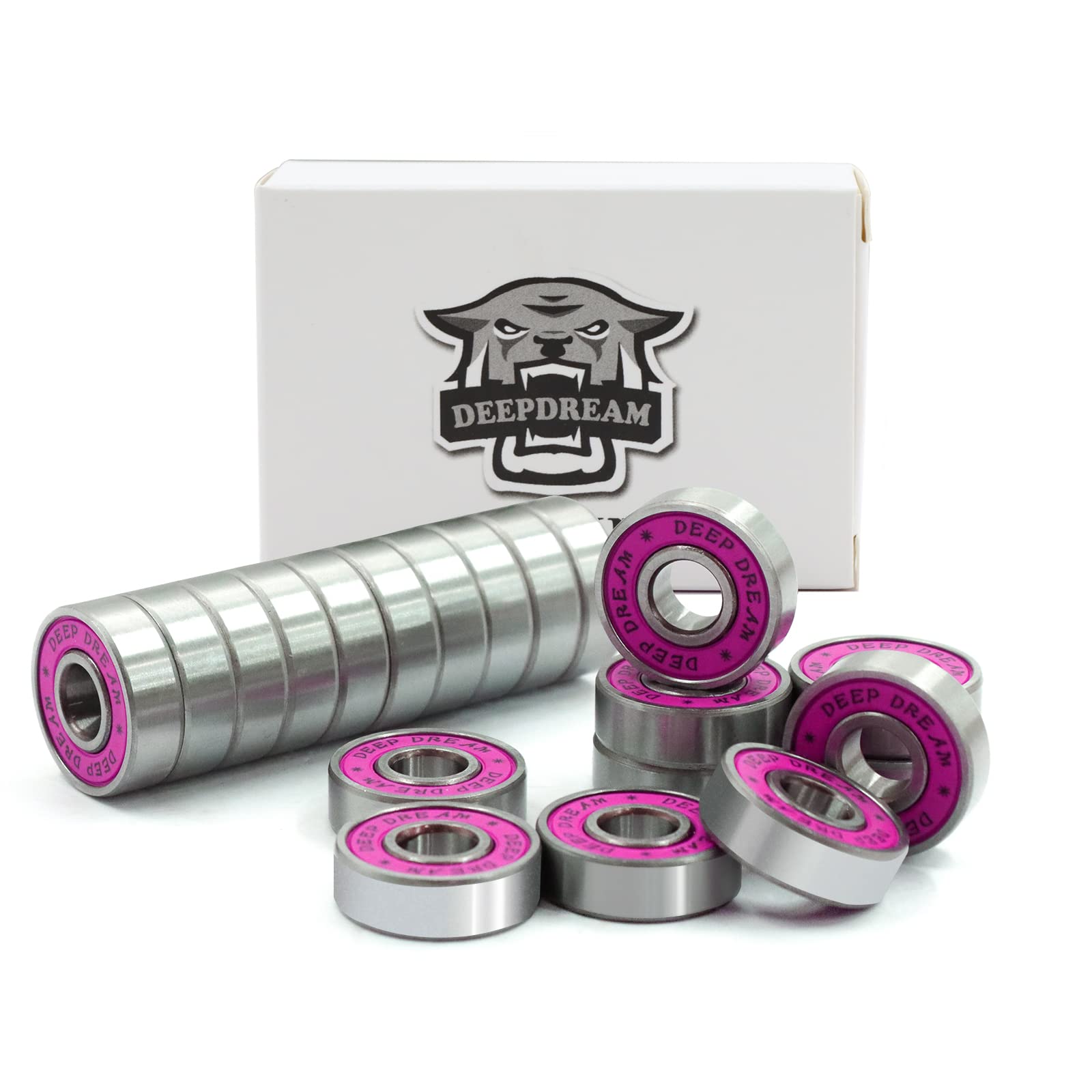 BEPSYOM 10 Roulements 608RS – Double Joint, Acier Carbone – 8x22x7 Mm – Pour Skateboard, Longboard, Trottinette – Bleu
