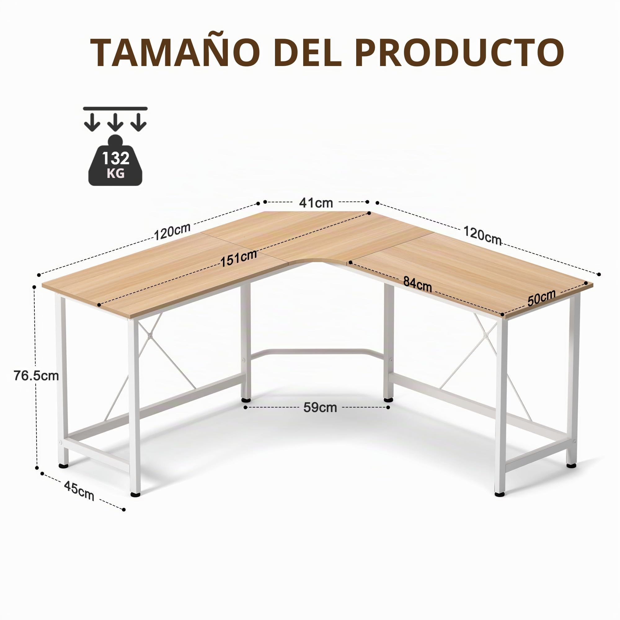 SogesHome Mesa de ordenador de esquina, escritorio de oficina en forma de L, mesa grande para juegos, mesa de esquina, mesa de oficina, estación de trabajo para casa y oficina