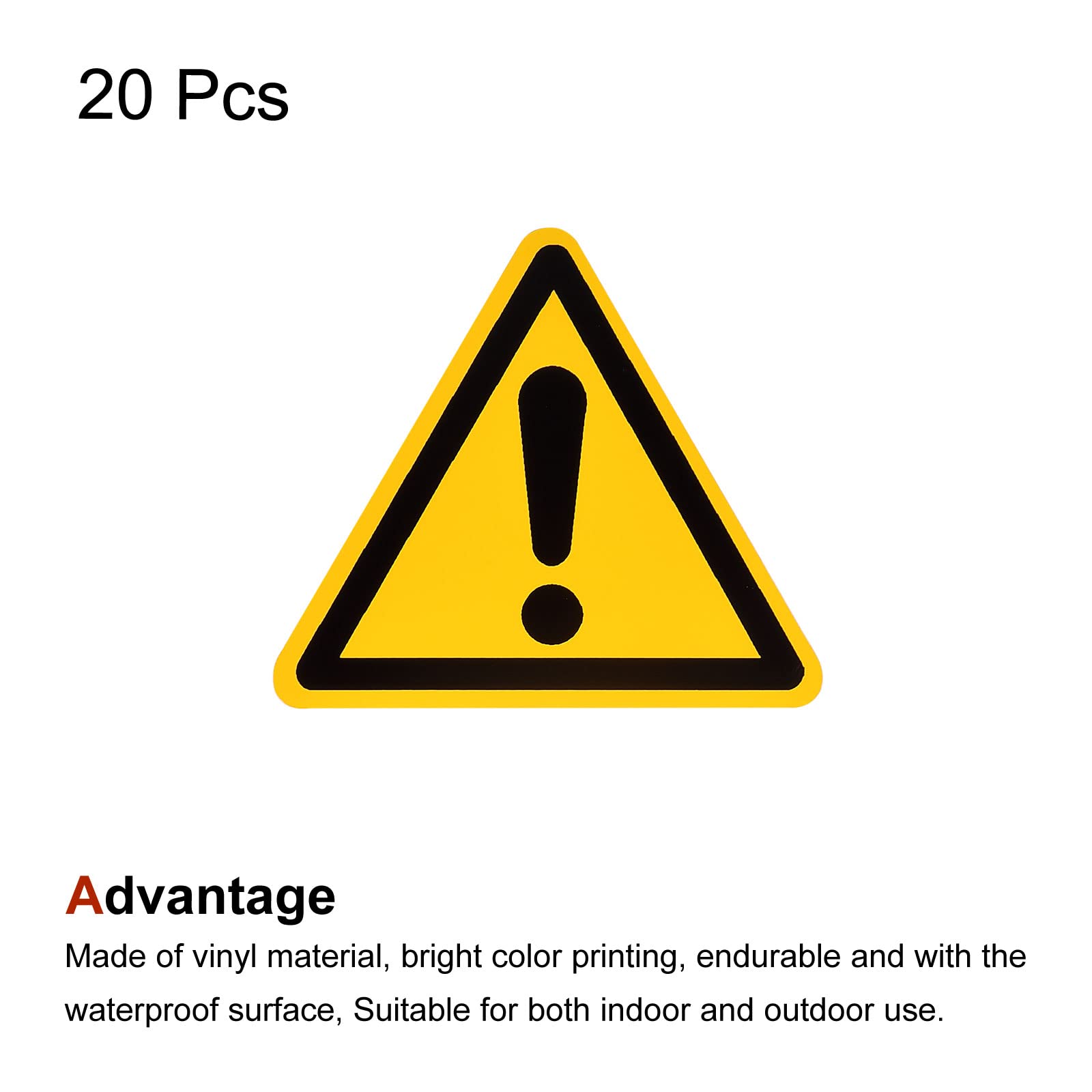 Amazon.com: PATIKIL Triangle Caution Warning Sign Self
