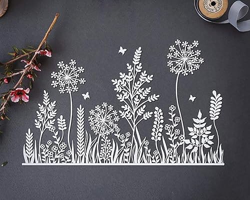 Miniatura 4 de Troqueles de corte de mariposas y plantas, plantillas de hierba de flores, moldes de plantilla de metal, herramienta de grabado para hacer tarjetas,