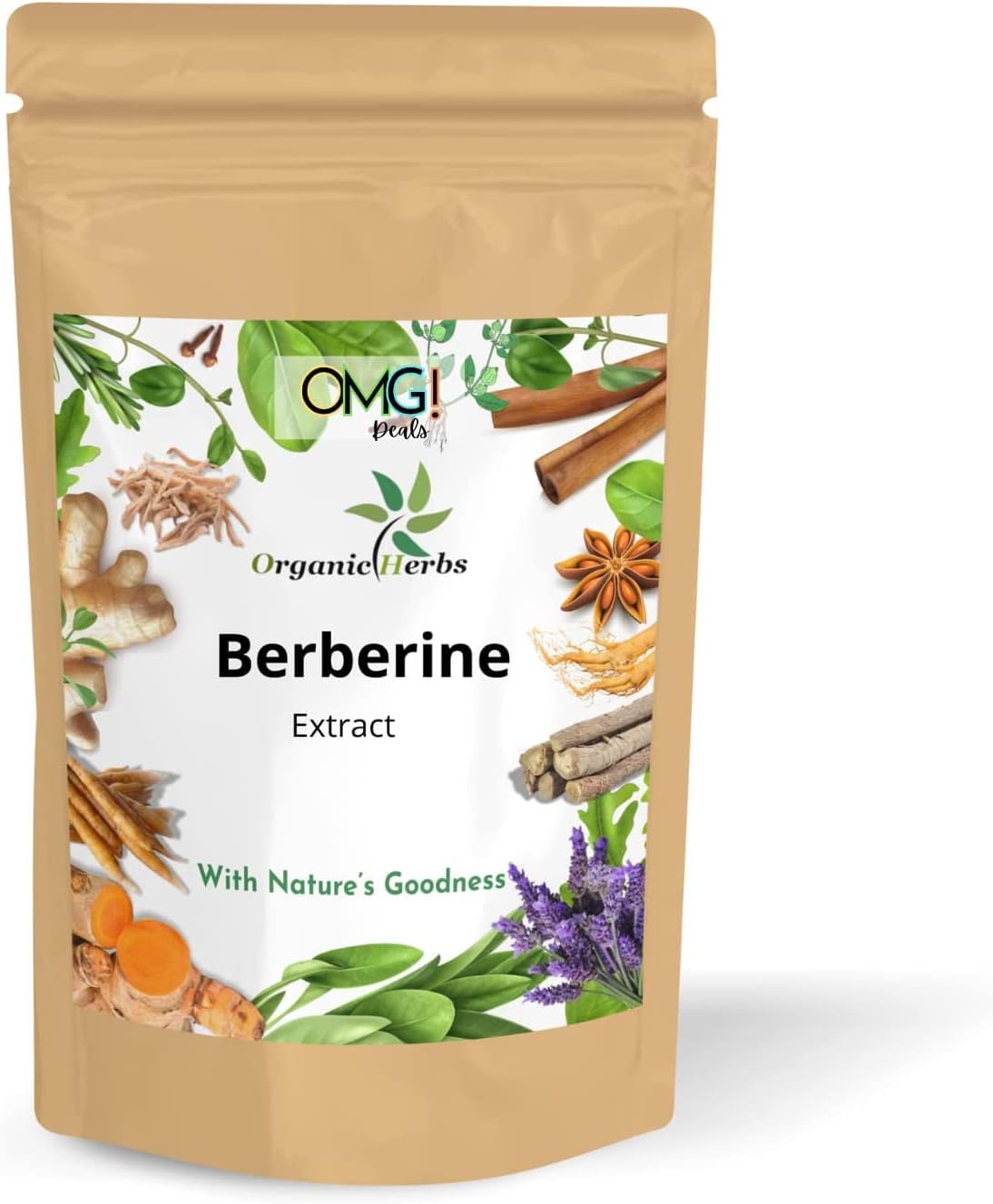 Berberine Extract Powder in Brown Pouch 7.0 Oz (200 Gram/0.4 lb)