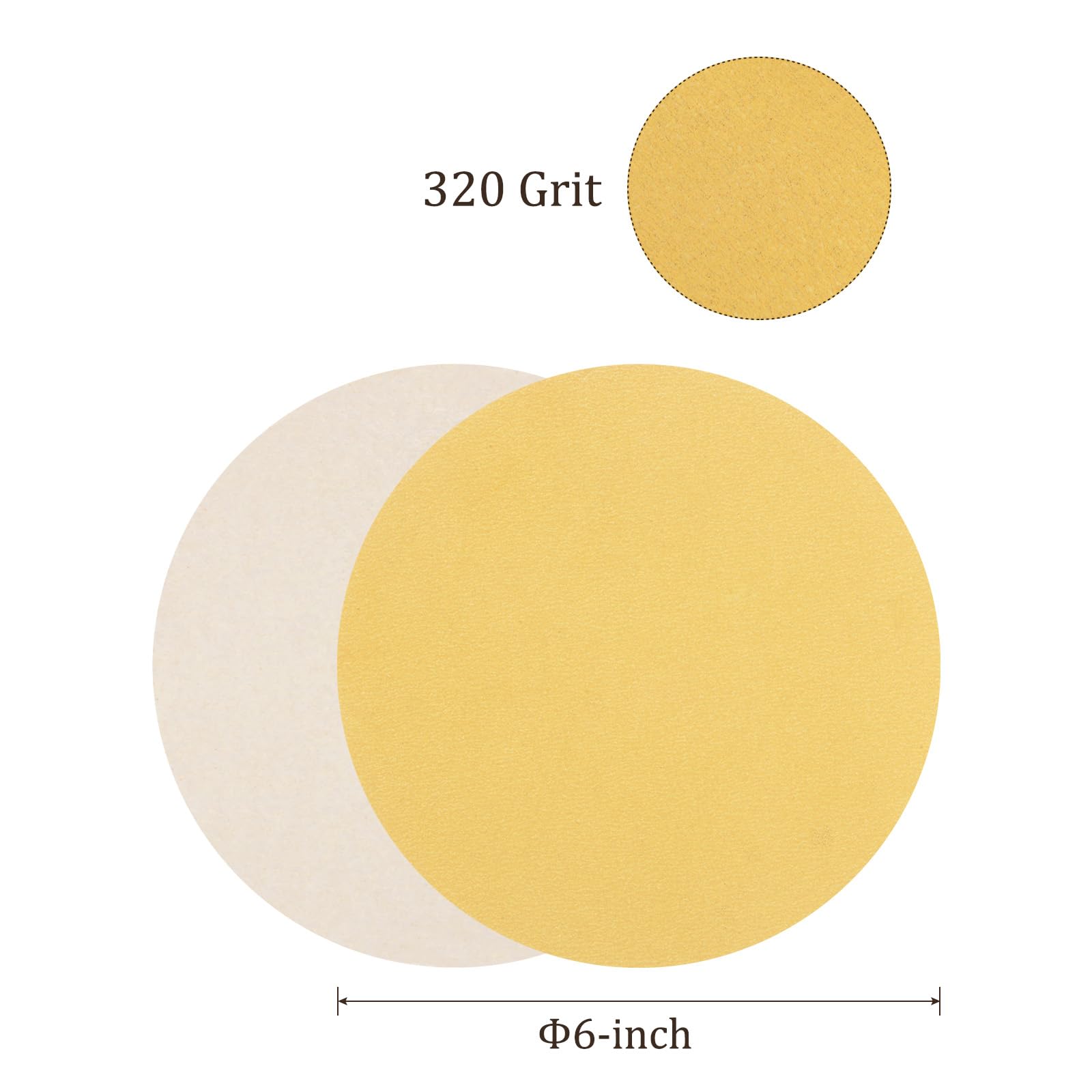 6" Sanding Disc Sandpaper 100 Roll PSA Sticky Back Grit 80-220 DA - Foto 2