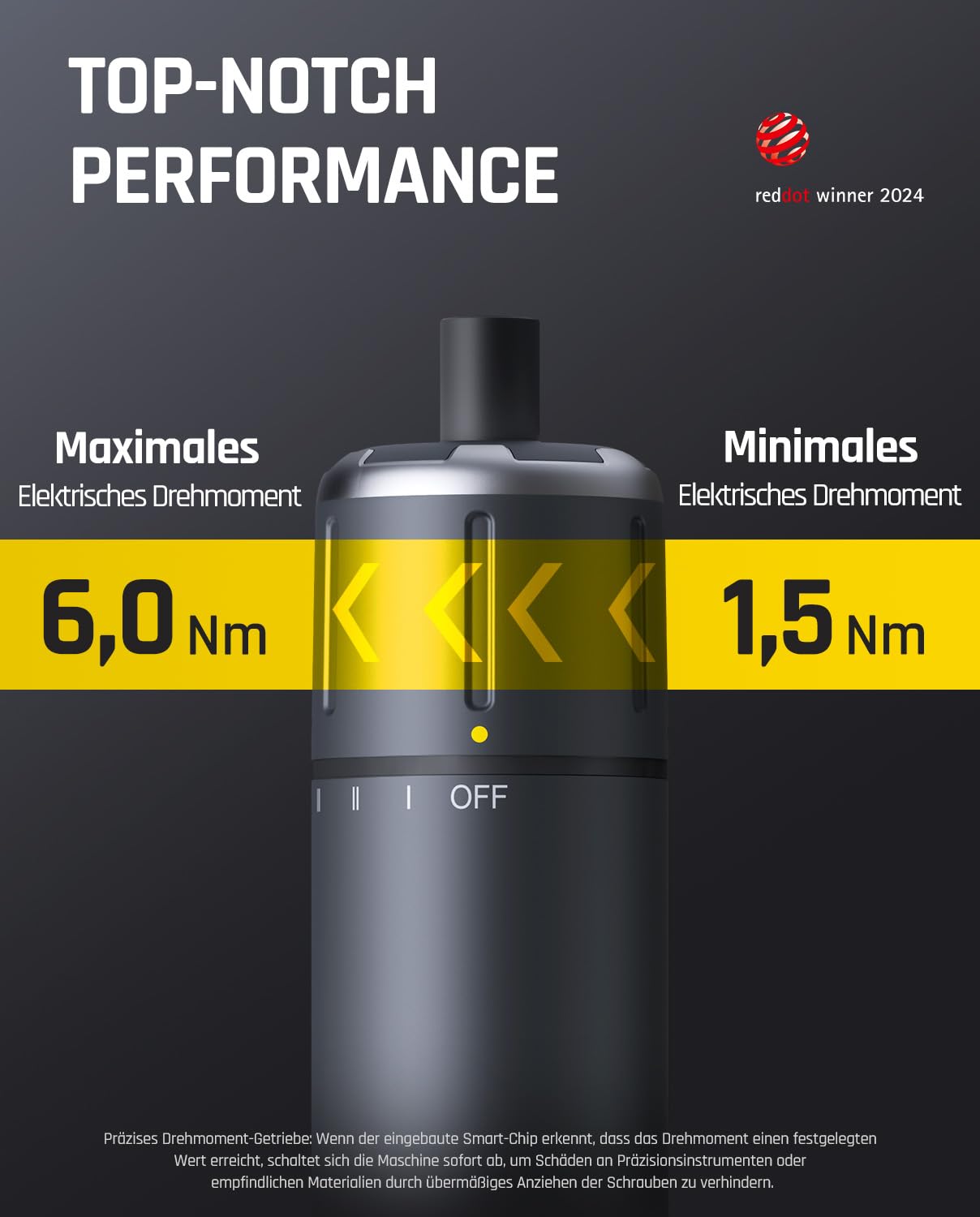 Fanttik S1 Pro 3.7V Magnetische Electric Screwdriver, Leistungsstarkes-Schraubendreher-Set mit 16 Bits, Einstellbare 3 Drehmomente bis zu 6 Nm, 2000-mAh-Akku, Geeignet für die Möbel/Computerreparatur