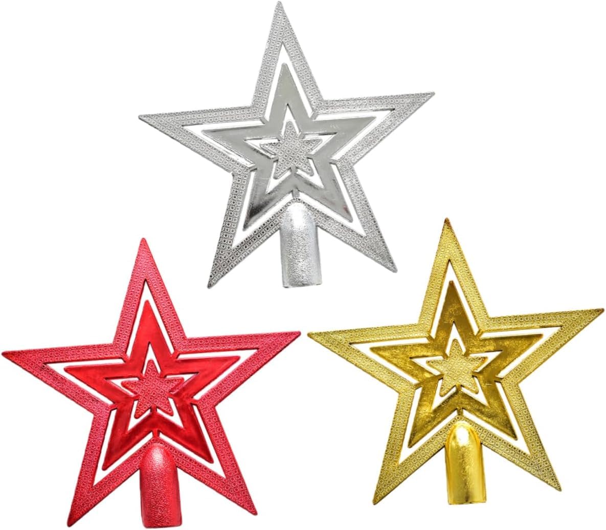 Amazon.co.jp: 1個 キラキラ スター クリスマス ツリートッパー