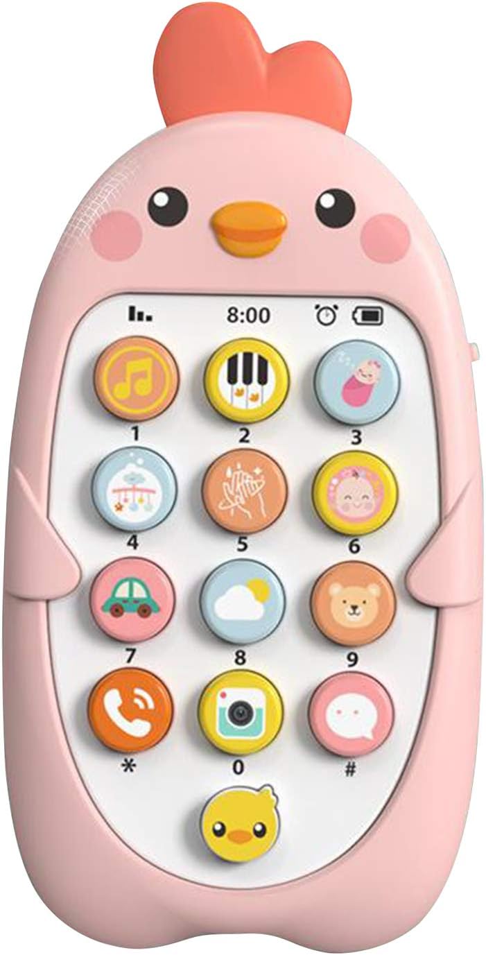 Generic 漫画赤ちゃん携帯電話教育学習キッズミュージカルおもちゃ ピンク セットアップ