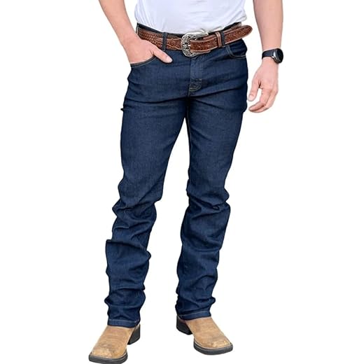Calça Jeans Masculina Country, Estilo Cowboy Premium com Elastano, para Rodeio