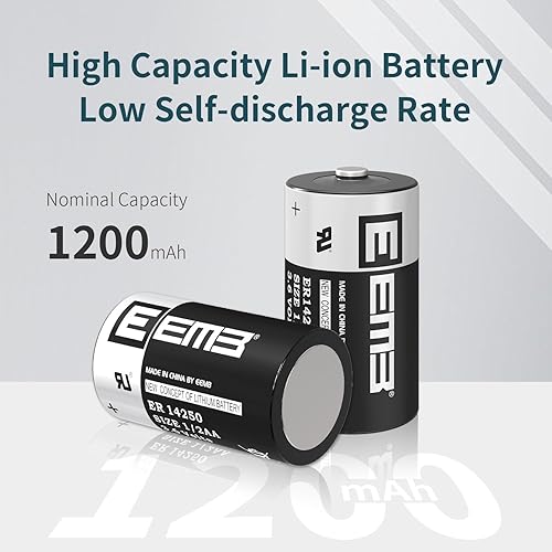 Miniatura 9 de EEMB Paquete de 4 baterías de litio ER14250 12AA de 36V Li-SOCL no recargable XL-050F SB-AA02 LS14250 TL-5902 TL-2150 para collar de perro sensor de
