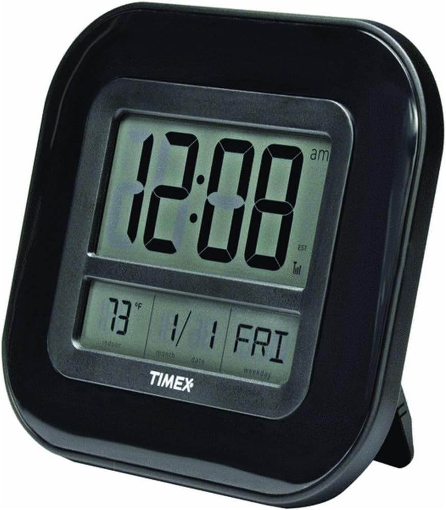 Timex 75322T Atomic Clock with Date, Day of Week and Indoor Temperature