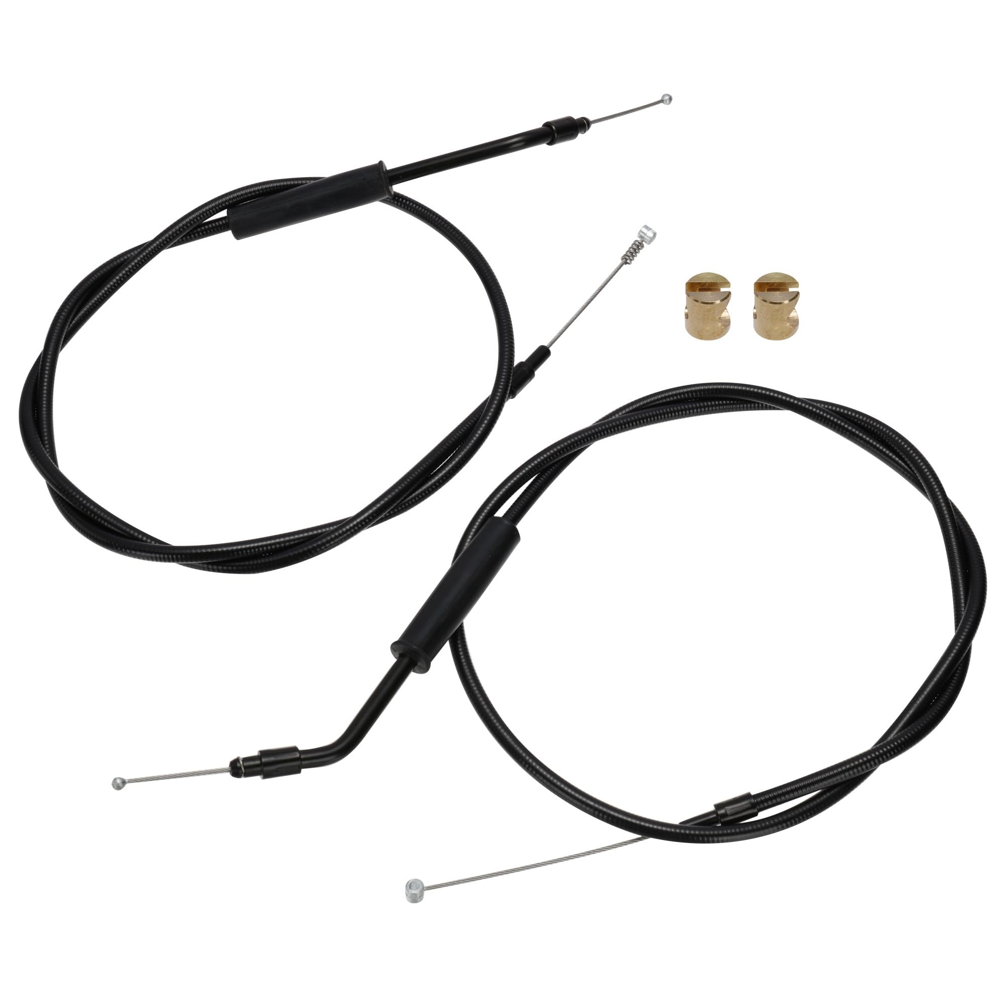 Prewired 38" Sportster Throttle Cable & Idle Cable Extention Kit Black Vinyl Stainless Steel Braided for 2007-2013 Harley Sportster XL, 1996-2017 Some Dyna Models