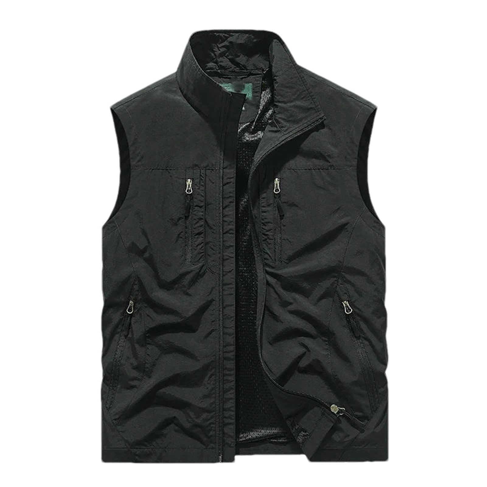 Chaleco de verano para hombre ligero resistente al viento con diseño softshell 7