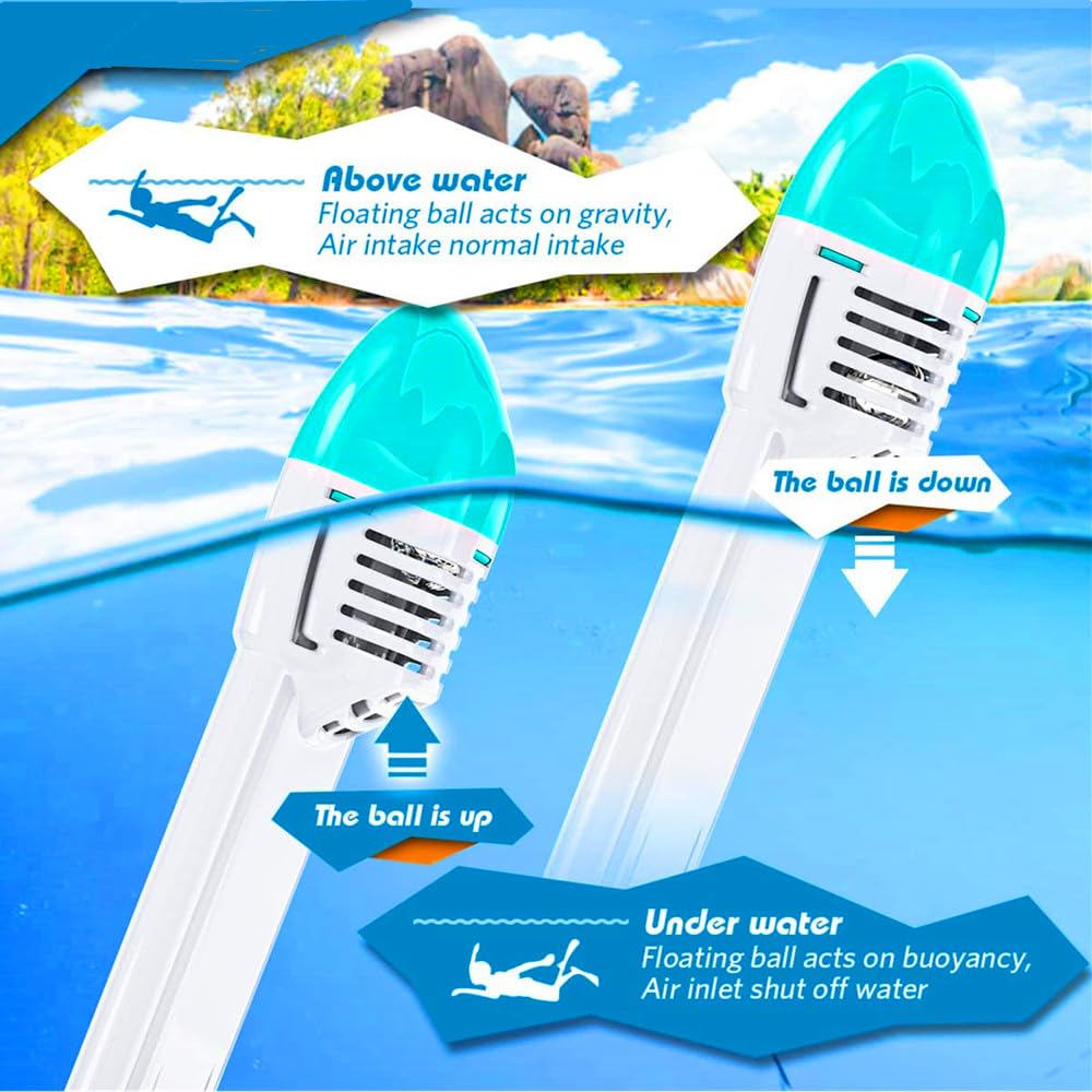 Maschera Snorkeling Integrale Per Bambini Con Pistola Ad Acqua – Vista 180°, Antiappannamento, Tubo Rimovibile, Gioco Da Piscina